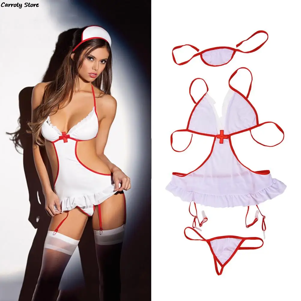 1 Set Women Erotic S Role Play Nurse Uniform Sexy Erotic Toy Sex Products for Adult Games